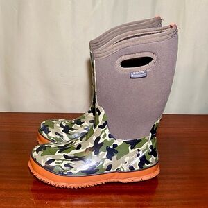 Bogs Camo Classic 71397-352 Insulated Waterproof Rain/Snow/Winter Boots Youth 6